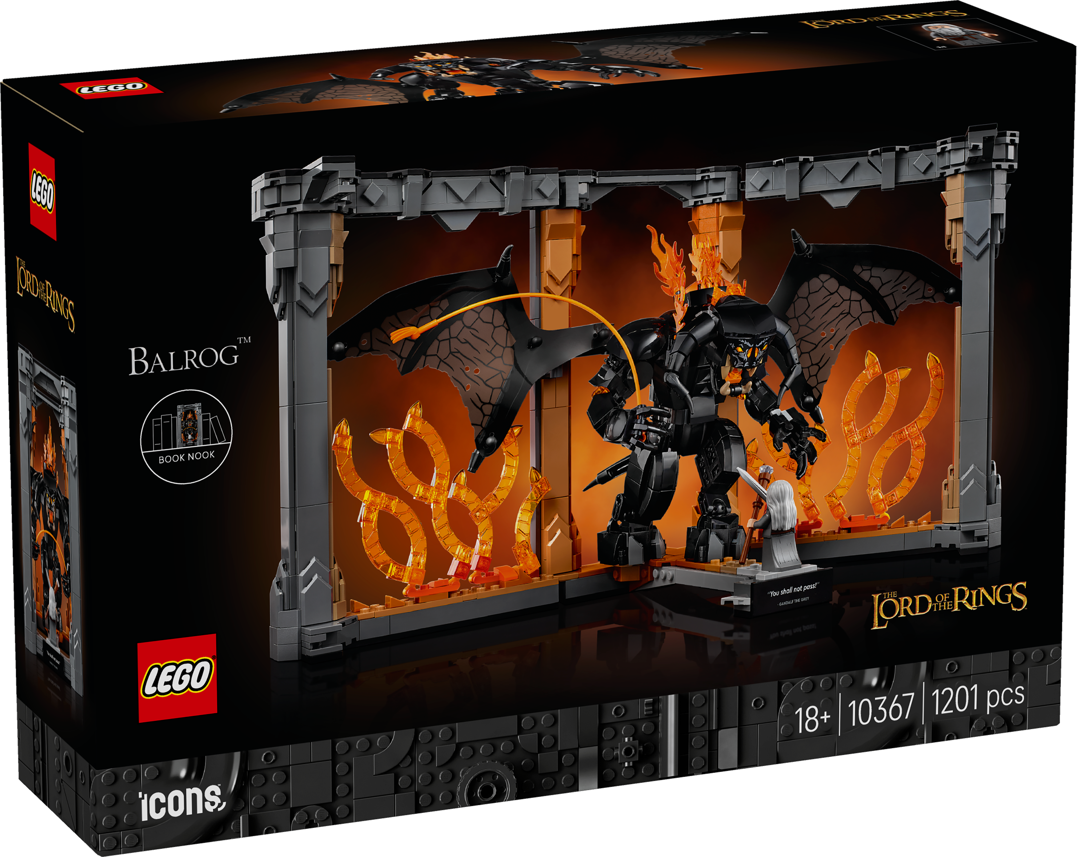 LEGO® Icons 10367 Der Herr der Ringe: Balrog™ Bücherstütze