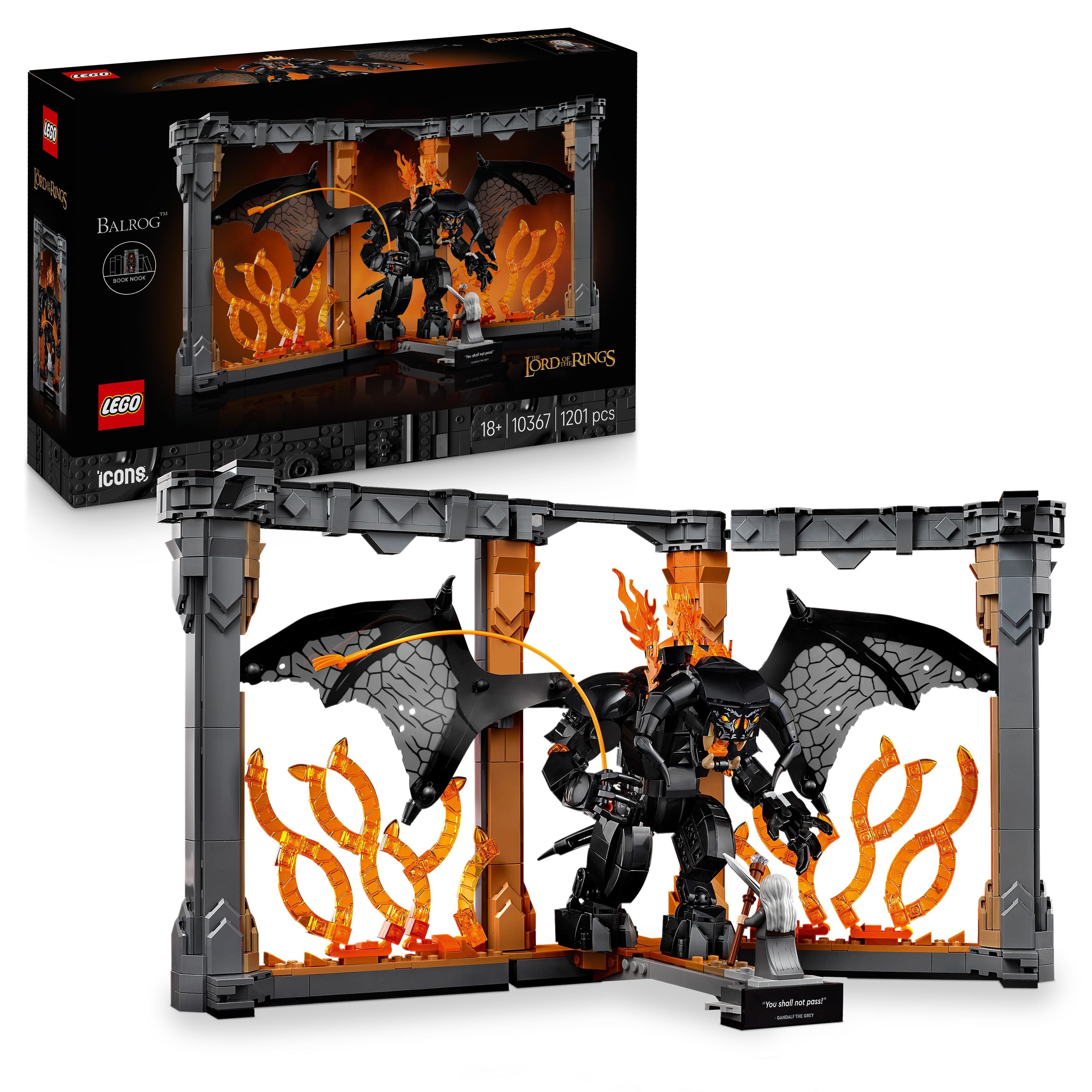 LEGO® Icons 10367 Der Herr der Ringe: Balrog™ Bücherstütze