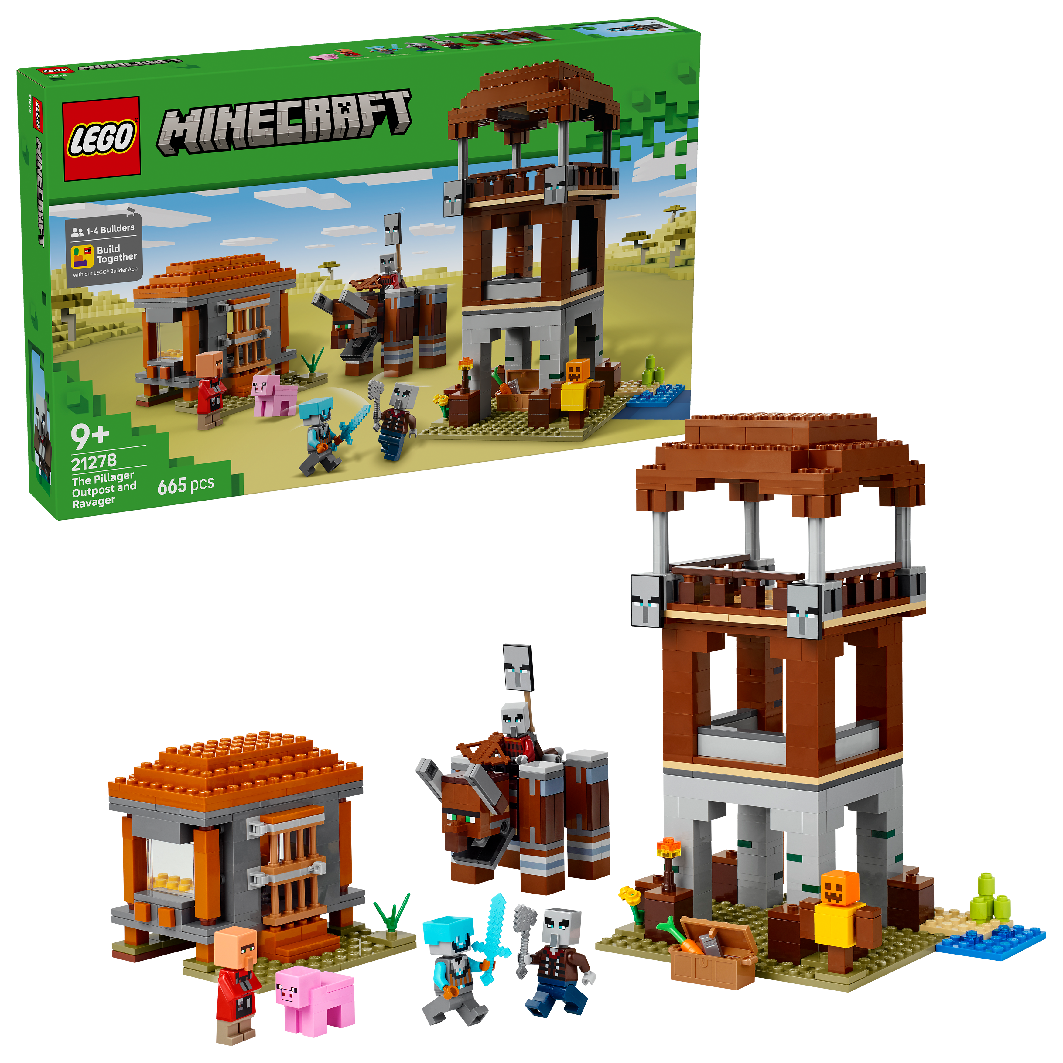 LEGO® Minecraft 21278 Ein Verwüster am Plünderer-Außenposten