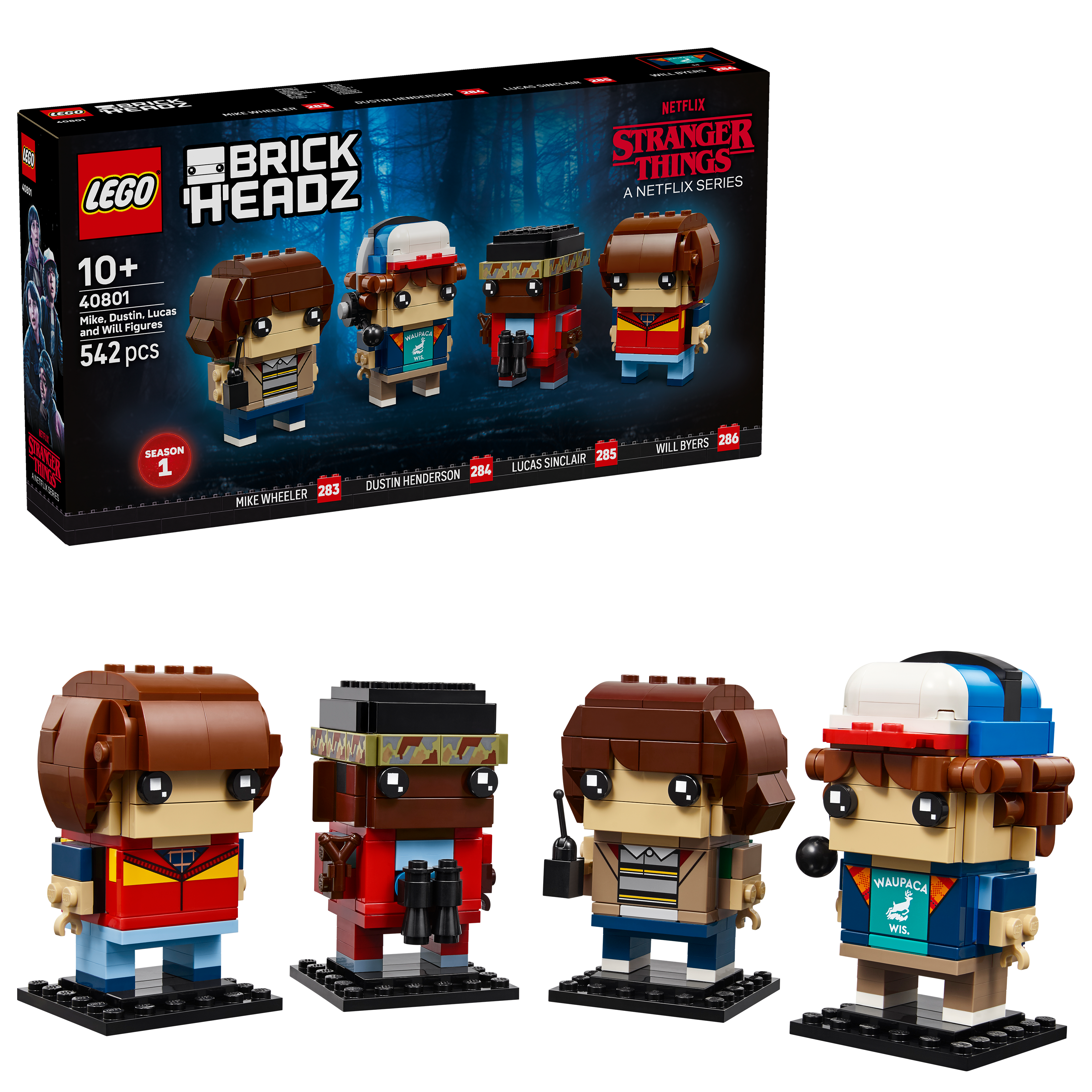 40801 Mike, Dustin, Lucas and Will Figures