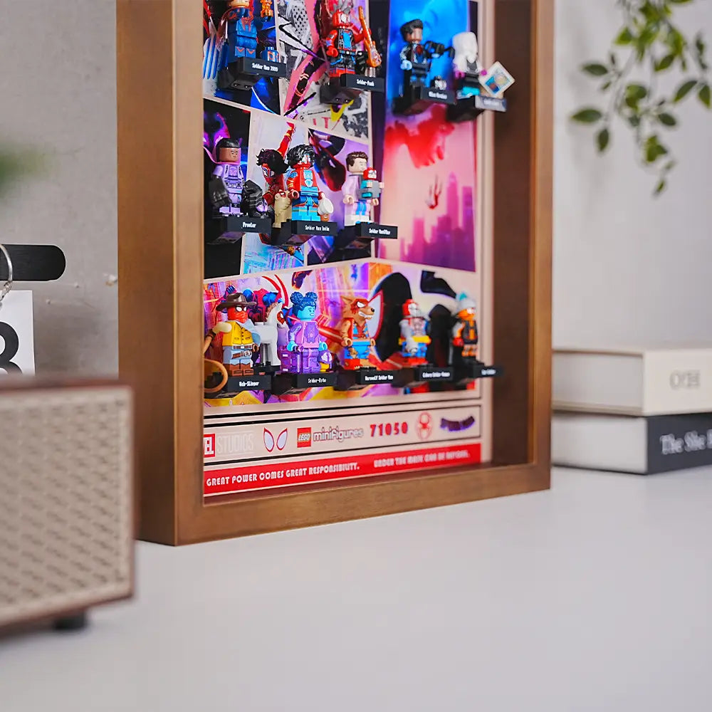LEGO™  wooden Show Case for Spider-Man: Across the Spider-Verse Minifigures Plus (71050)