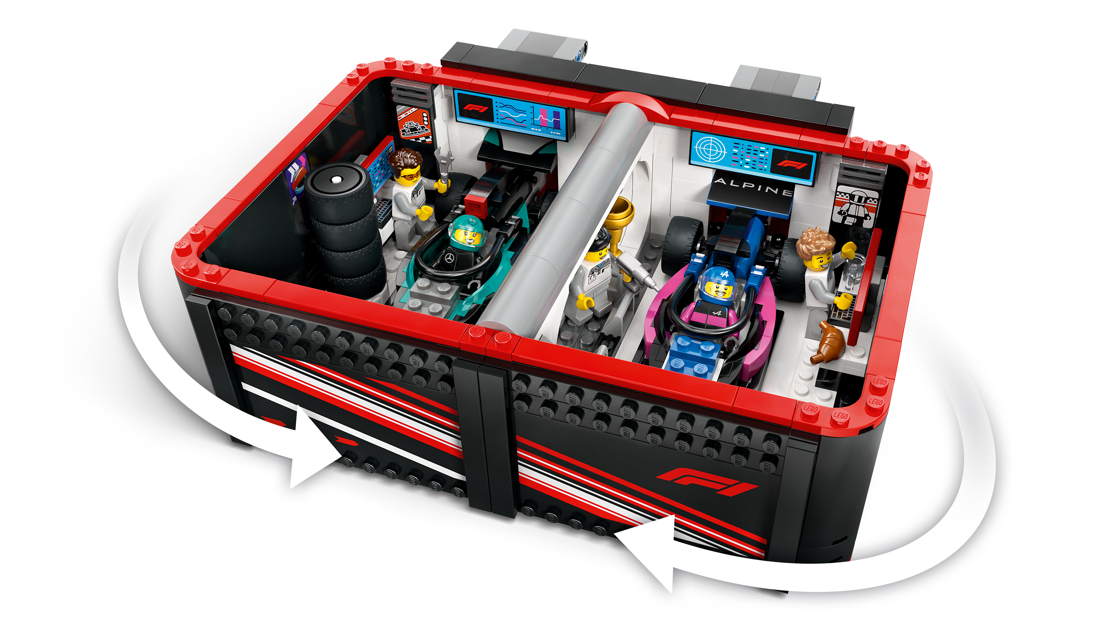 LEGO® City 60444 F1® Garage mit Mercedes-AMG & Alpine Rennautos