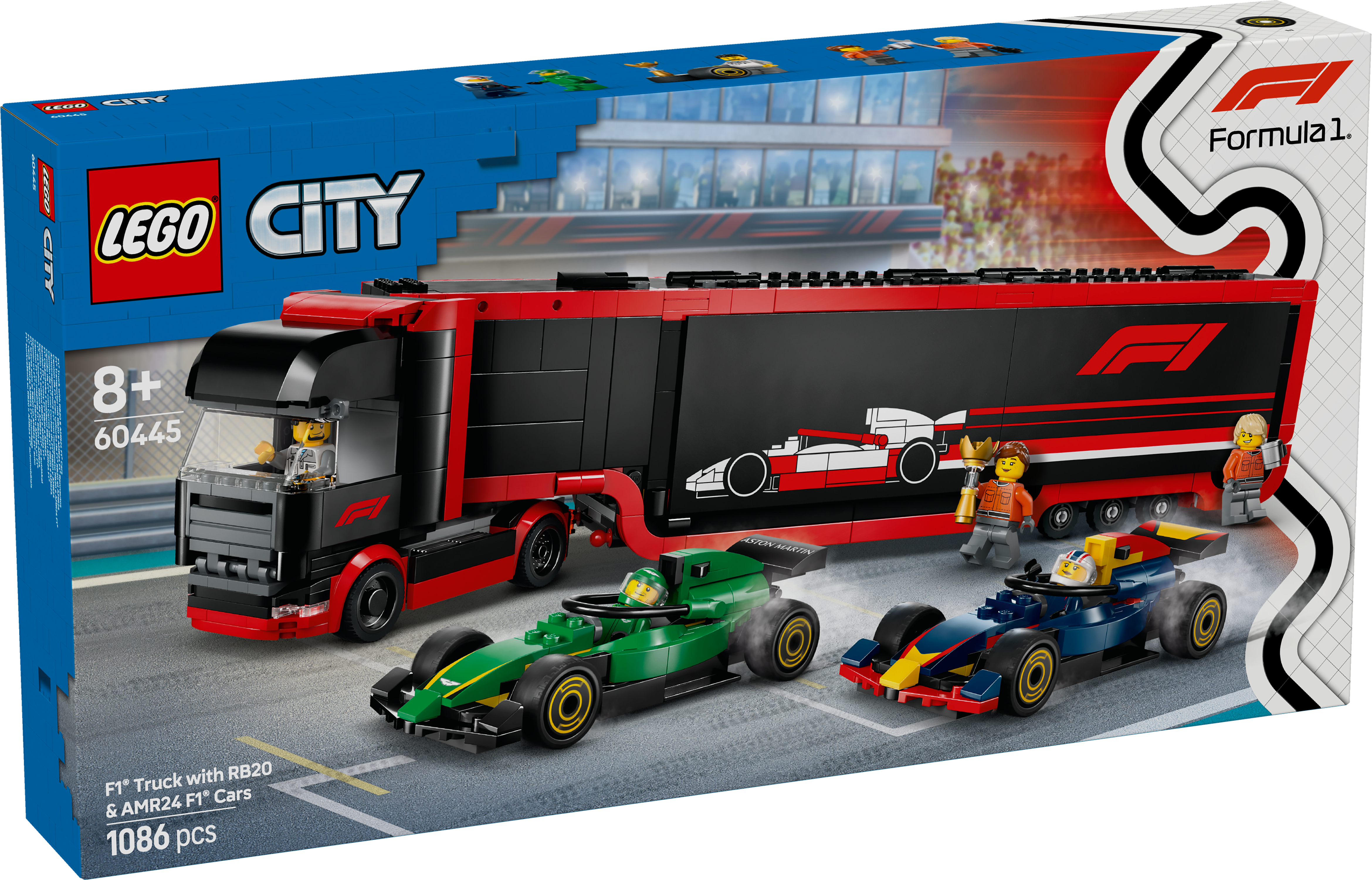 LEGO® City 60445 F1® Transporter mit RB20 & AMR24 F1® Rennautos