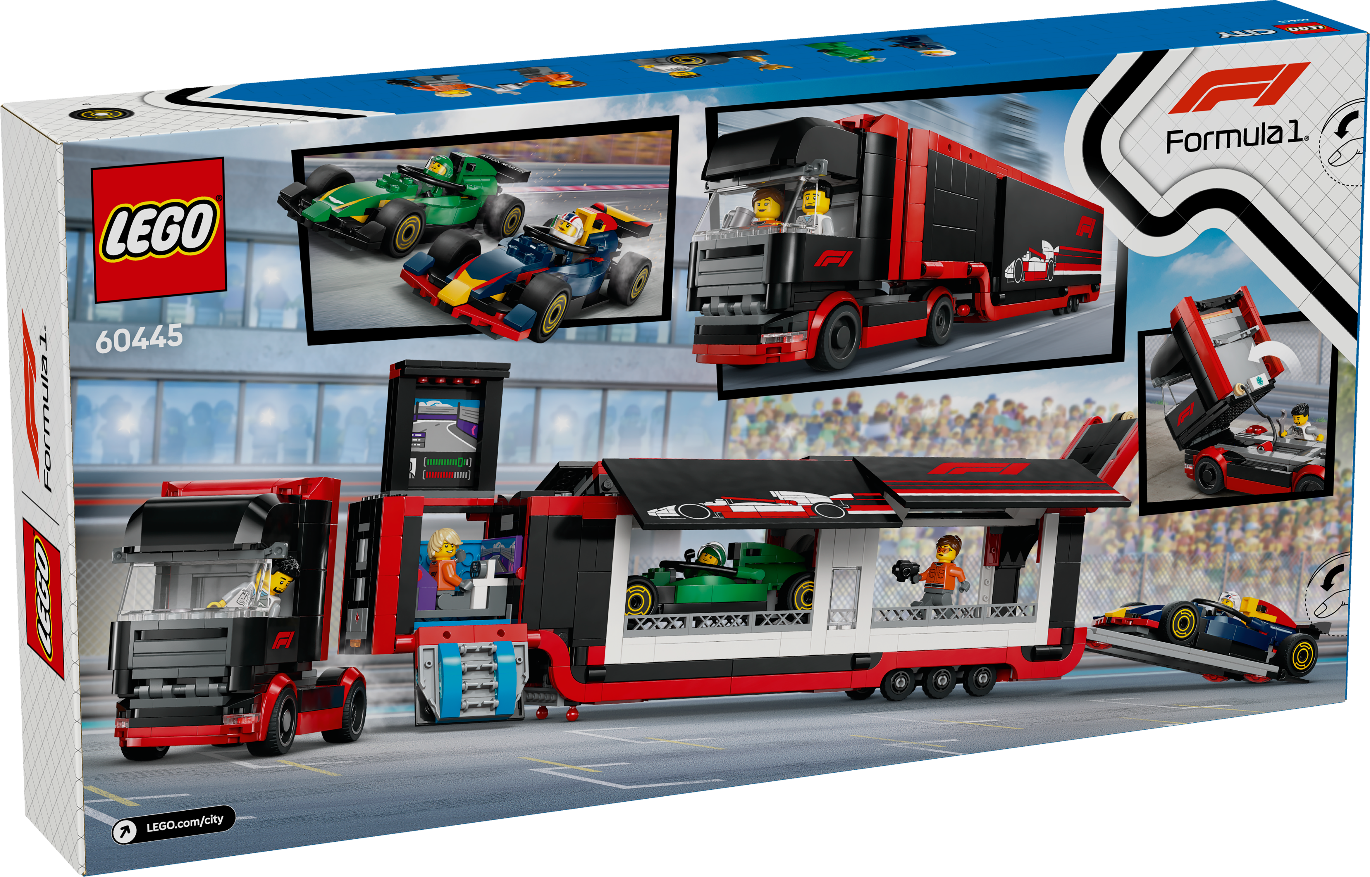LEGO® City 60445 F1® Transporter mit RB20 & AMR24 F1® Rennautos