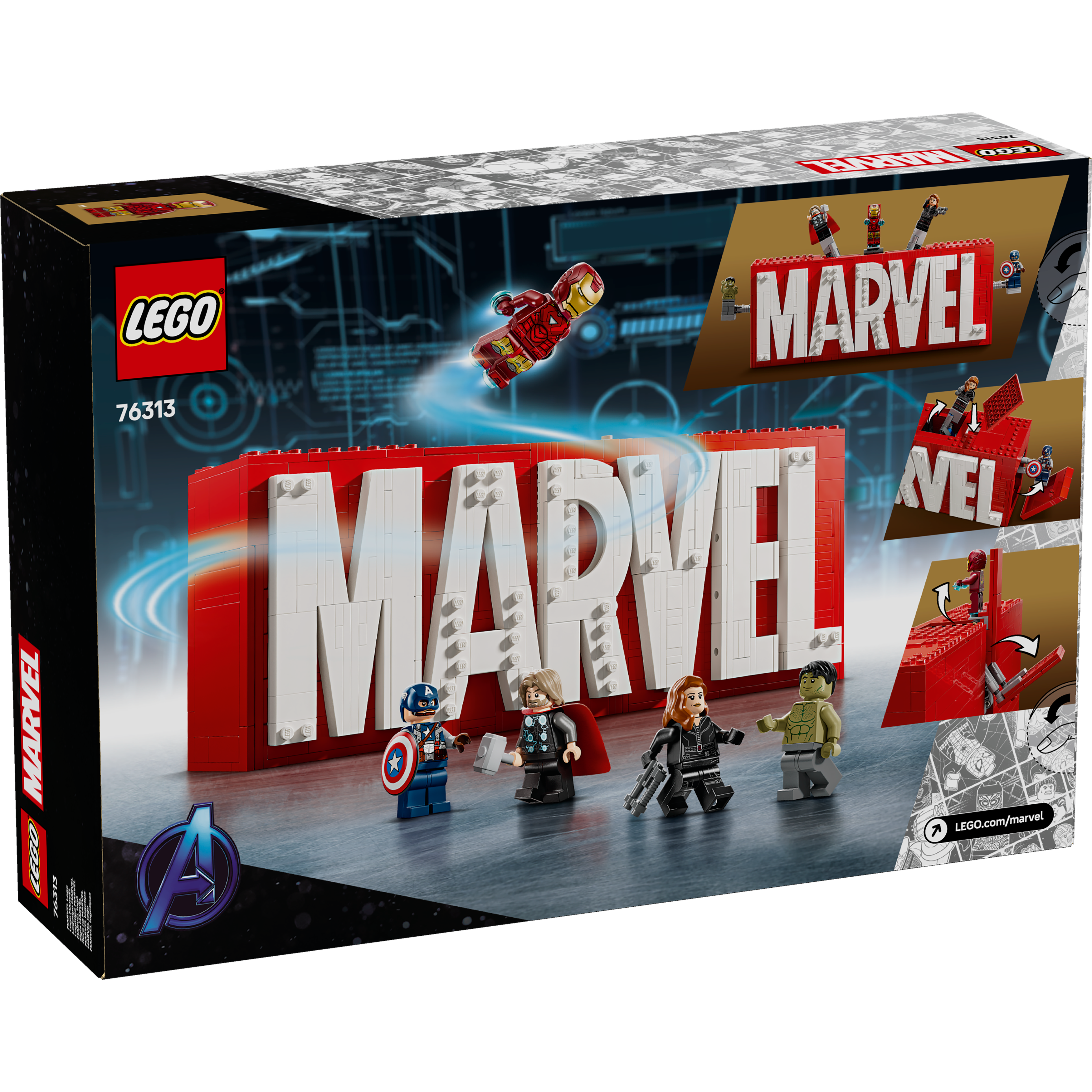 76313 MARVEL Logo & Minifigures